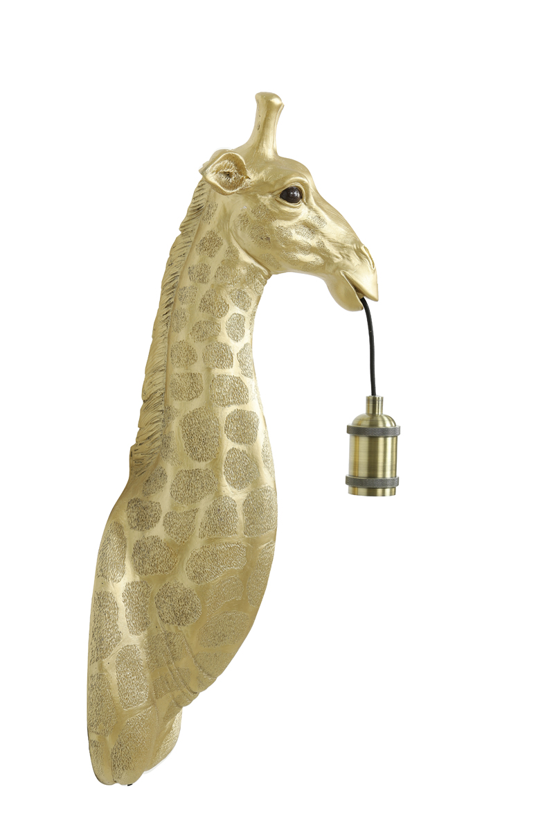 Light & Living - Wandlamp GIRAFFE  - 20.5x19x61cm - Goud