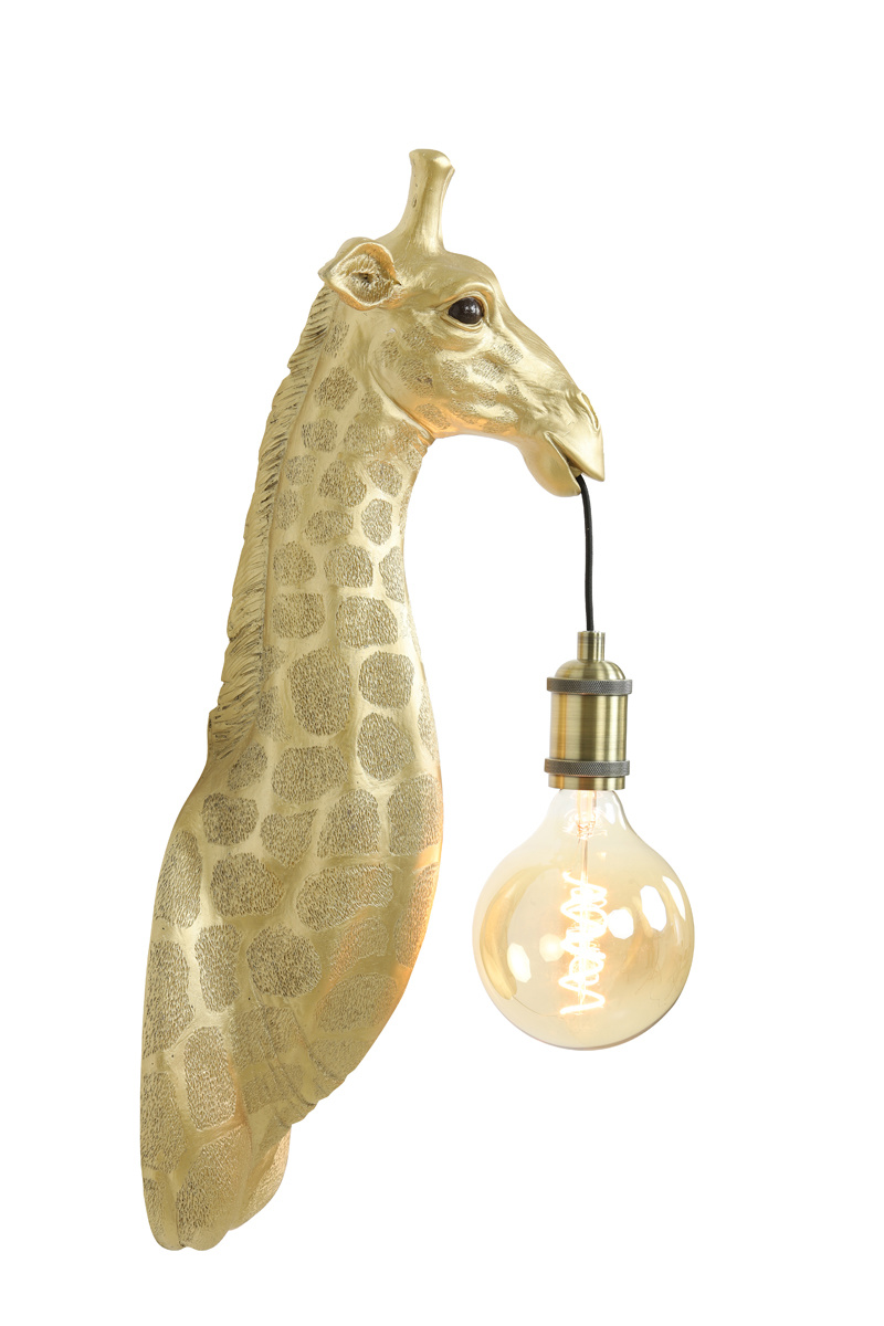 Light & Living - Wandlamp GIRAFFE  - 20.5x19x61cm - Goud