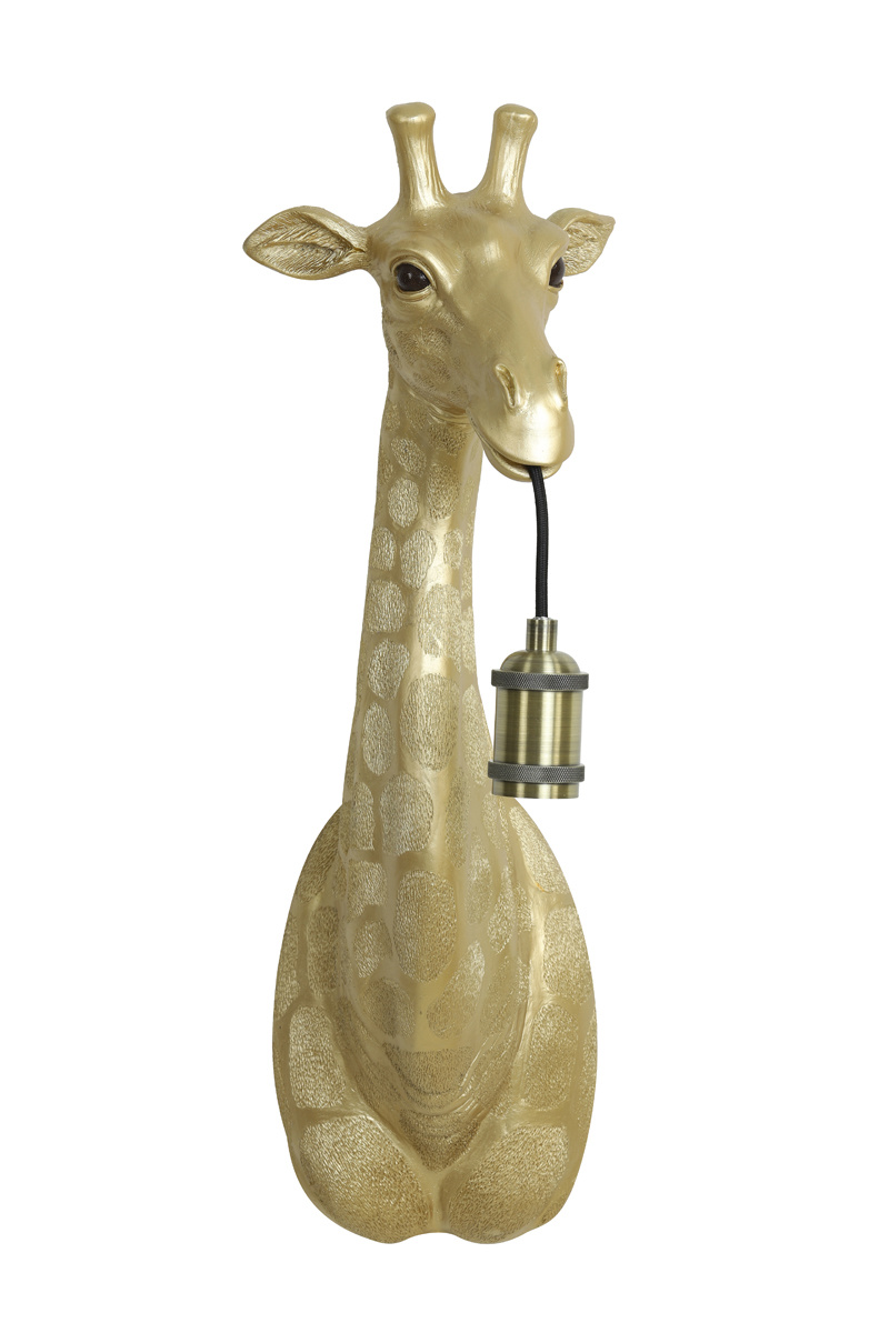 Light & Living - Wandlamp GIRAFFE  - 20.5x19x61cm - Goud