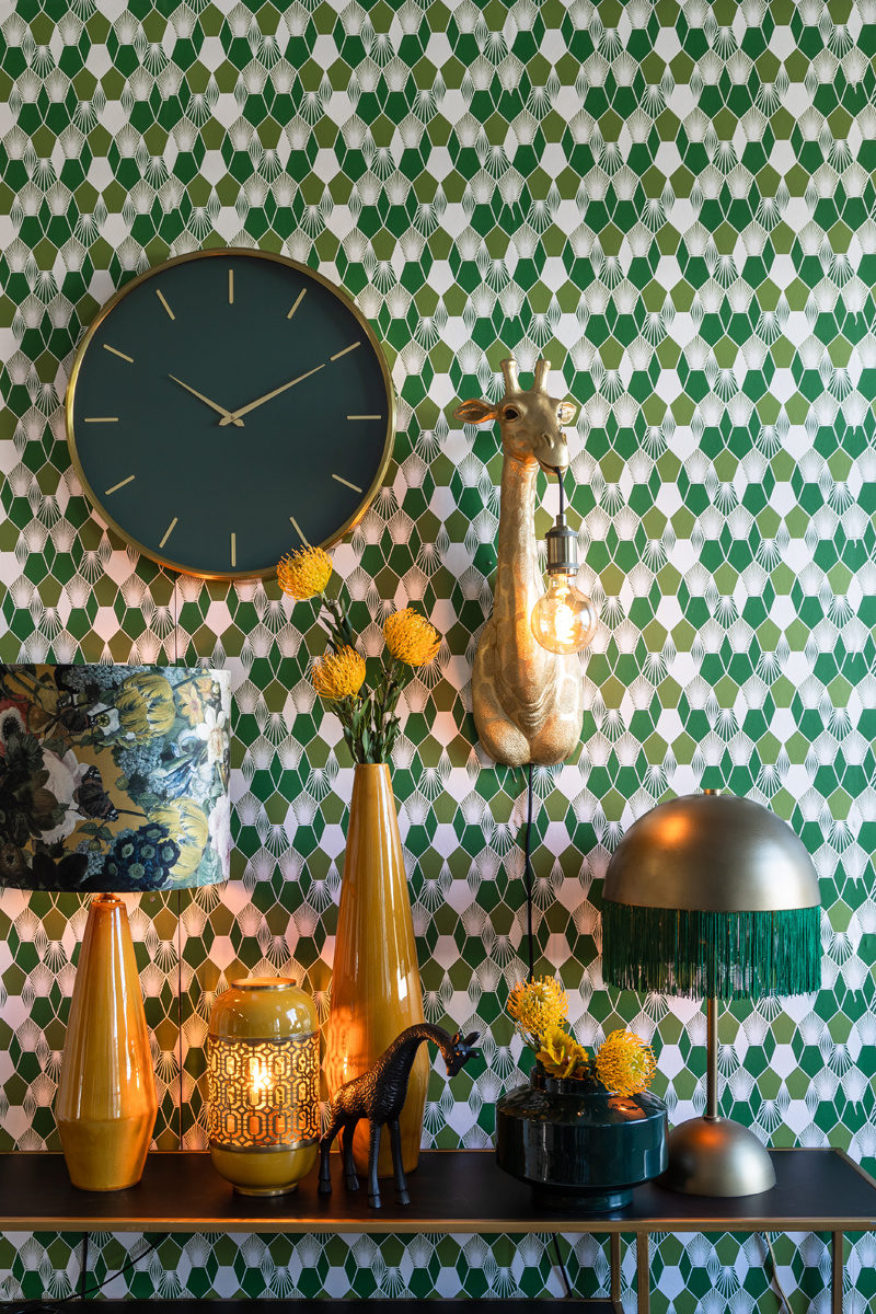 Light & Living - Wandlamp GIRAFFE  - 20.5x19x61cm - Goud