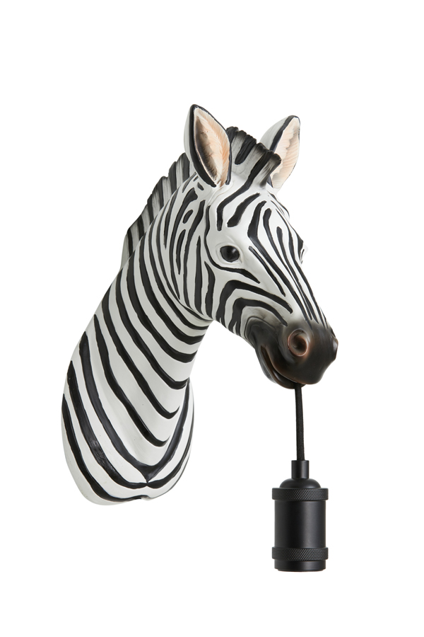 Light & Living - Wandlamp ZEBRA - 34.5x16x24.5cm - Zwart