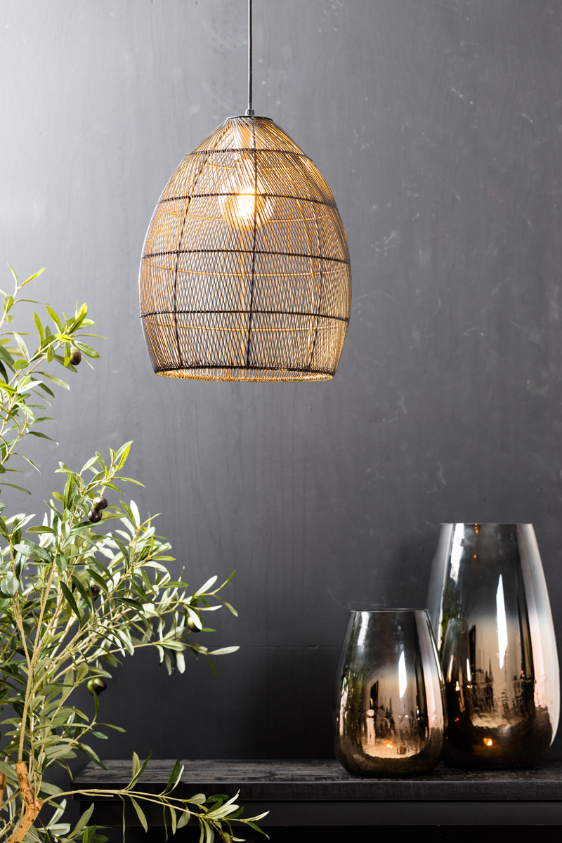 Light & Living - Hanglamp Meya - 30x30x37 - Zwart