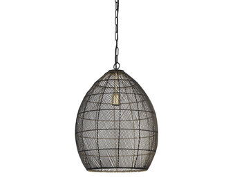 Light & Living - Hanglamp Meya - 40x40x53 - Zwart