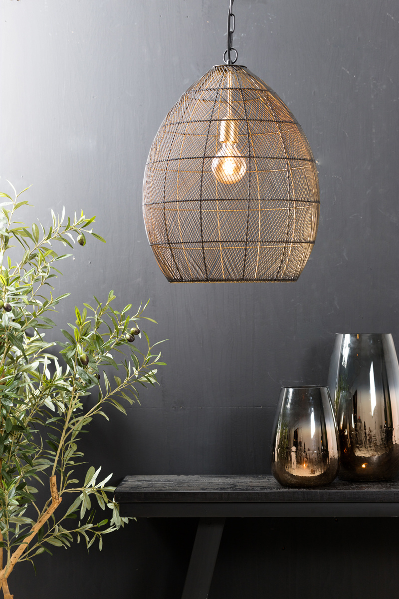 Light & Living - Hanglamp Meya - 40x40x53 - Zwart