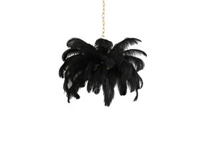 Light & Living - Hanglamp Feather - 80x80x80 - Zwart