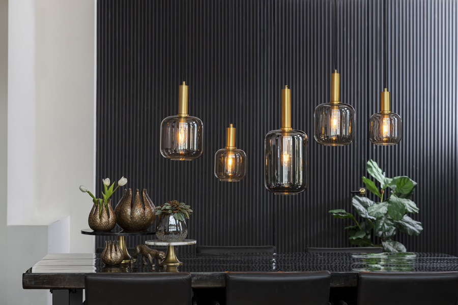 Light & Living - Hanglamp Lekar - 110x22x32 - Brons