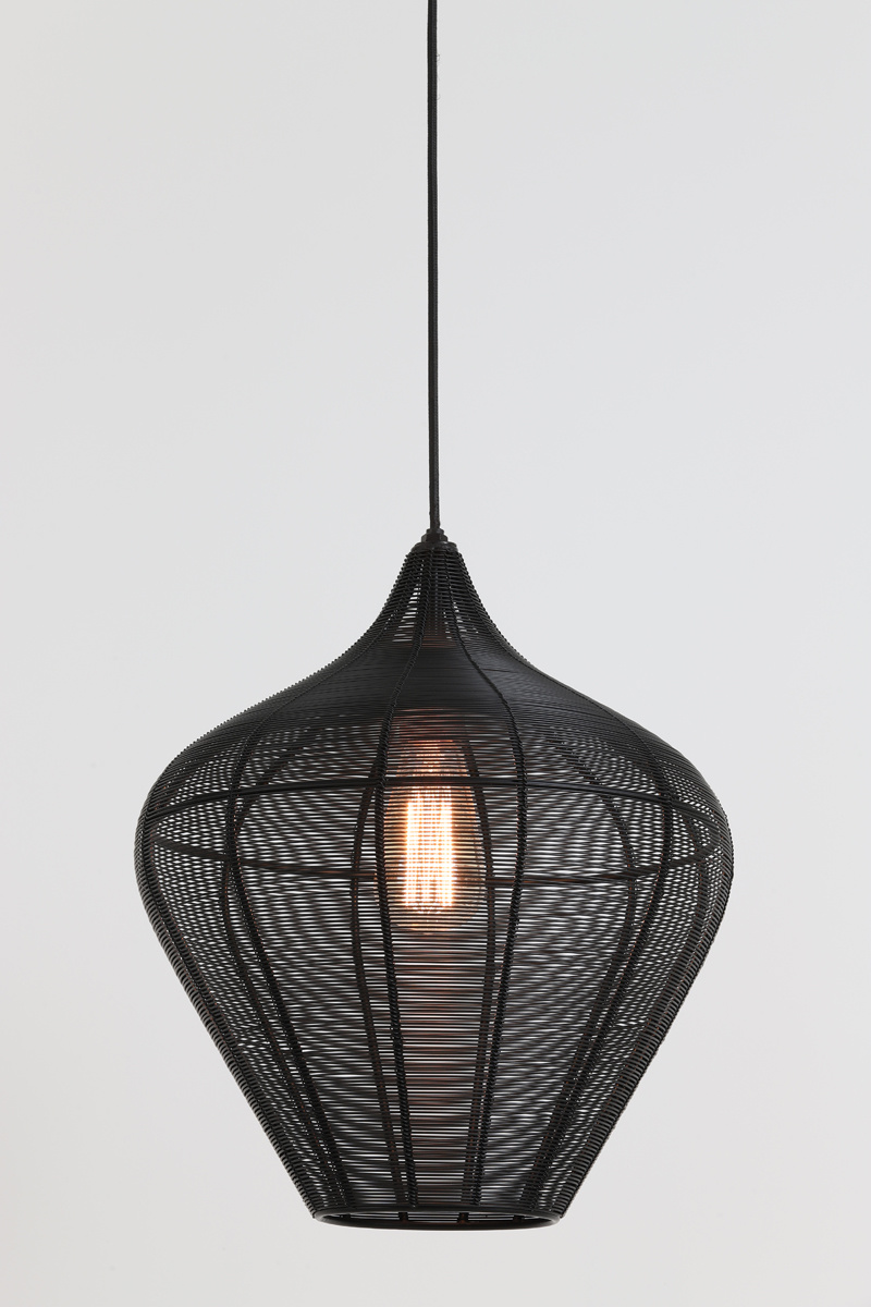 Light & Living - Hanglamp Alvaro - 36x36x40 - Zwart