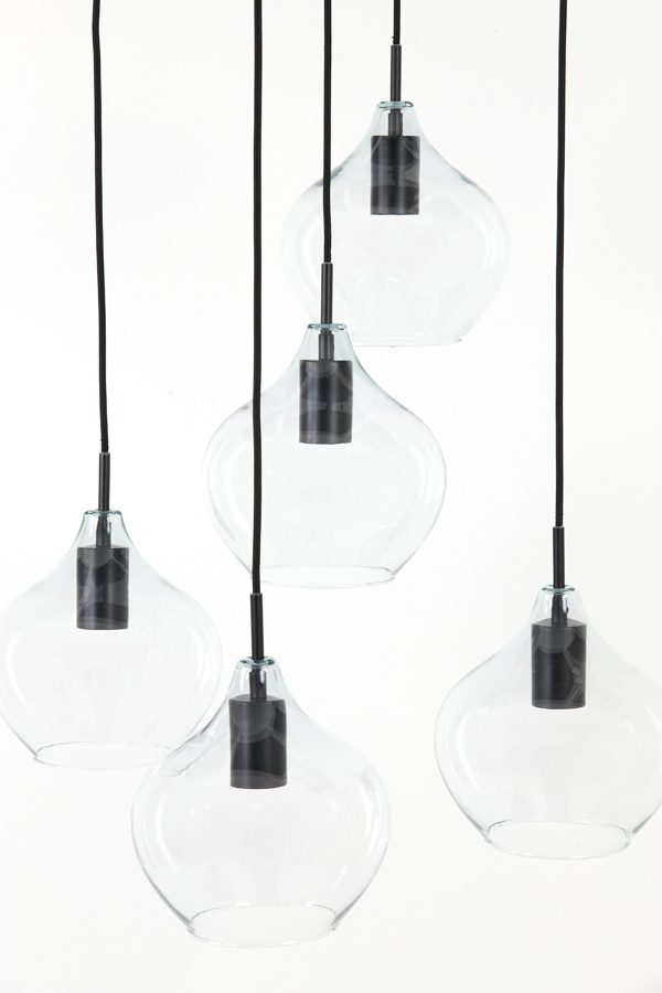 Light & Living - Hanglamp Rakel - 61x61x66 - Zwart