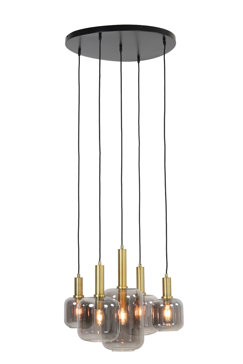 Light & Living - Hanglamp Lekar - 66x66x80 - Brons