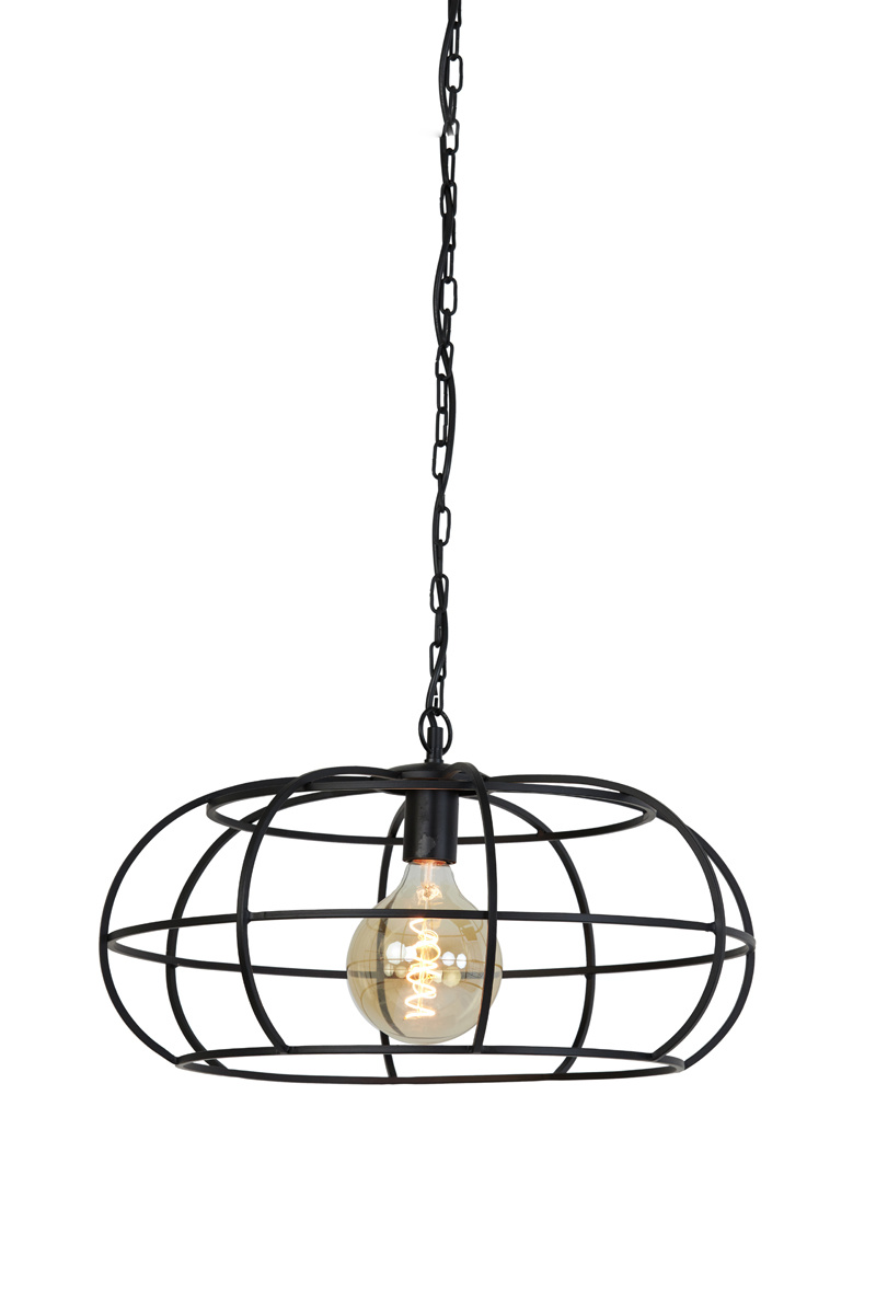 Light & Living - Hanglamp IMELDA - Zwart - 53x53x28 cm