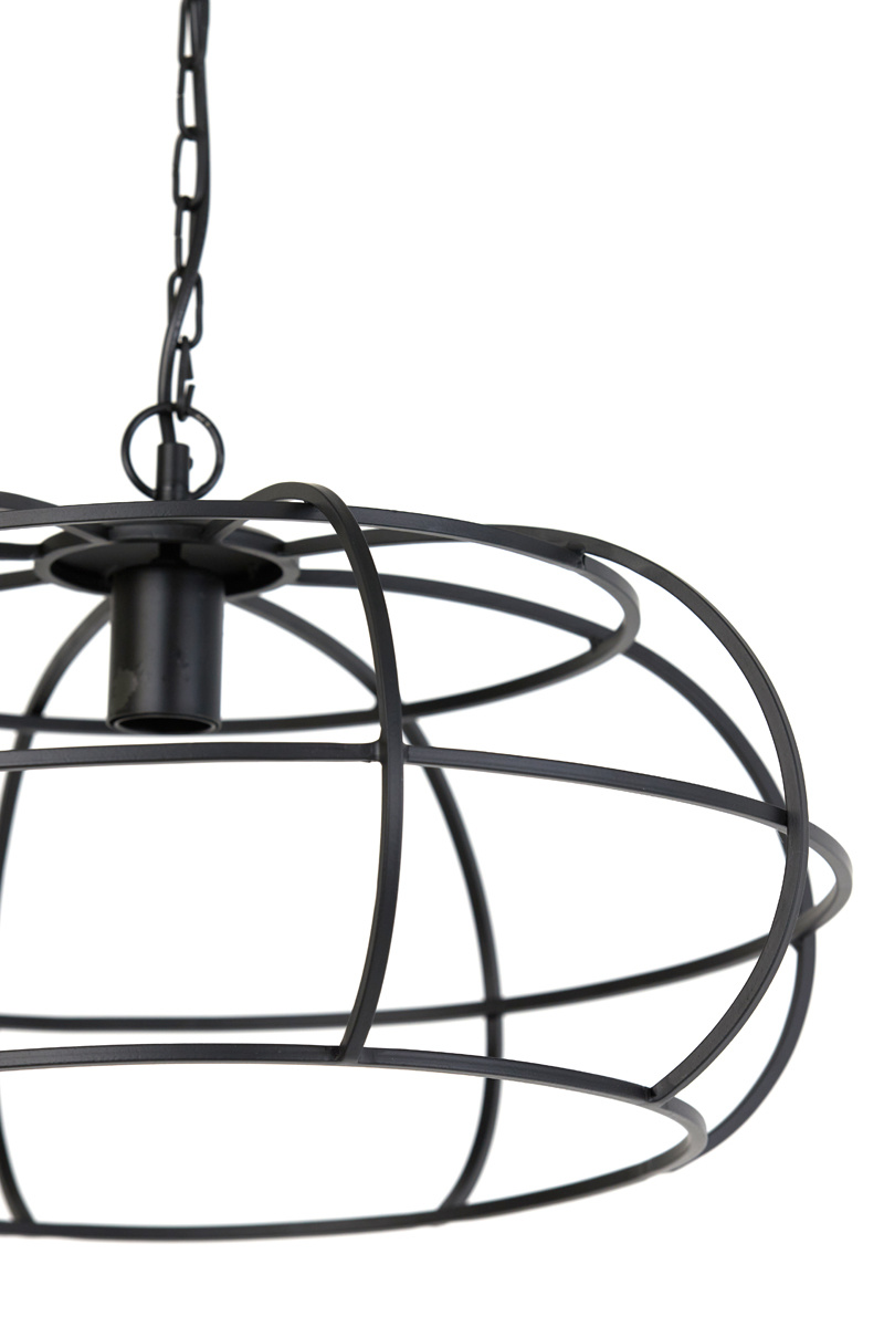 Light & Living - Hanglamp IMELDA - Zwart - 53x53x28 cm