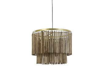 Light & Living - Hanglamp GULARO - Ø60x43cm - Bruin