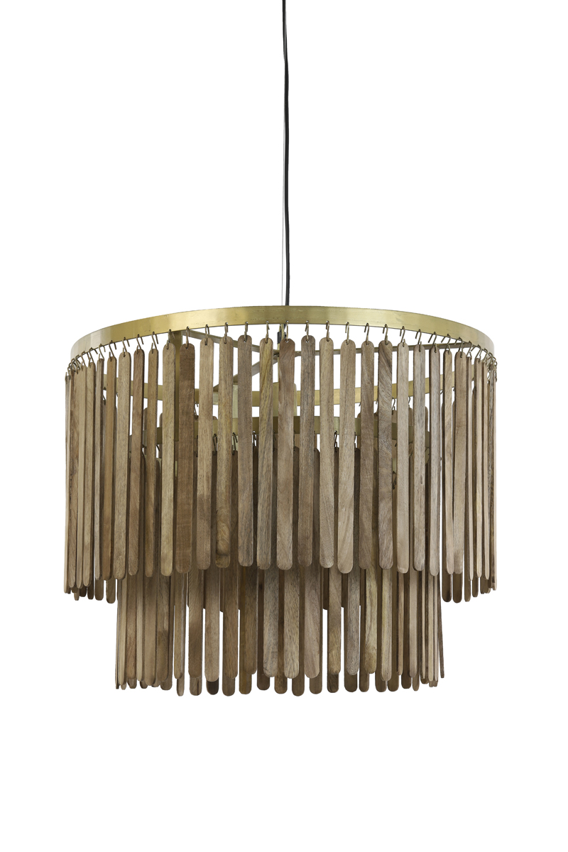 Light & Living - Hanglamp GULARO - Ø60x43cm - Bruin