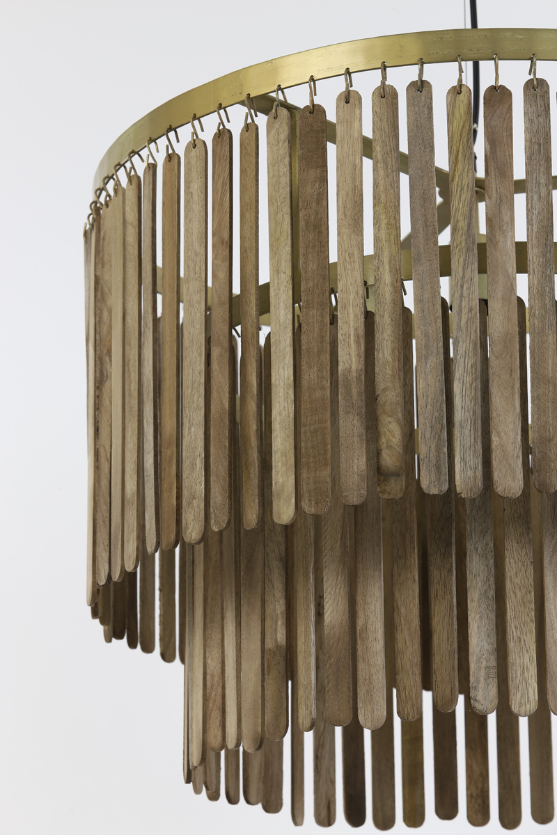 Light & Living - Hanglamp GULARO - Ø60x43cm - Bruin