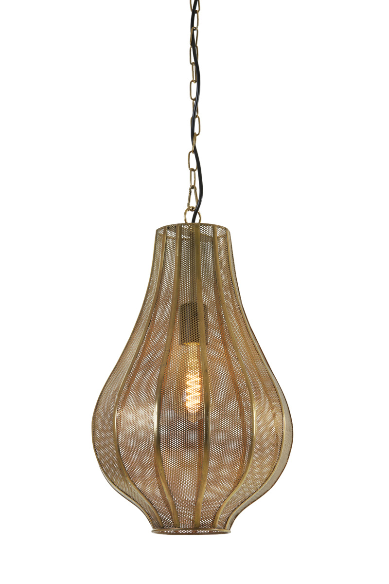 Light & Living - Hanglamp Micha - 29x29x48.5 - Goud