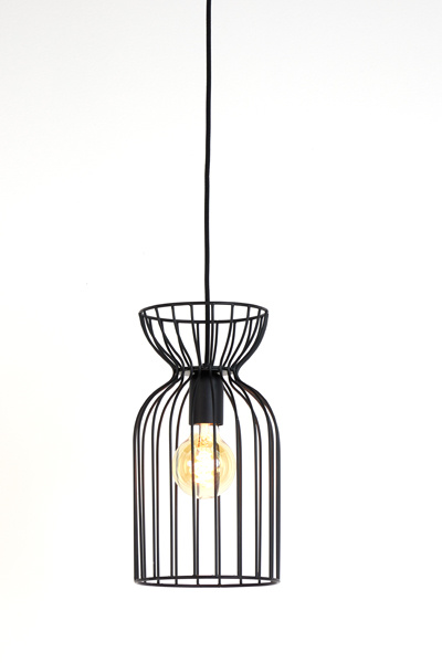 Light & Living - Hanglamp LAZAR - Zwart - 18x18x34 cm