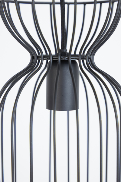 Light & Living - Hanglamp LAZAR - Zwart - 18x18x34 cm