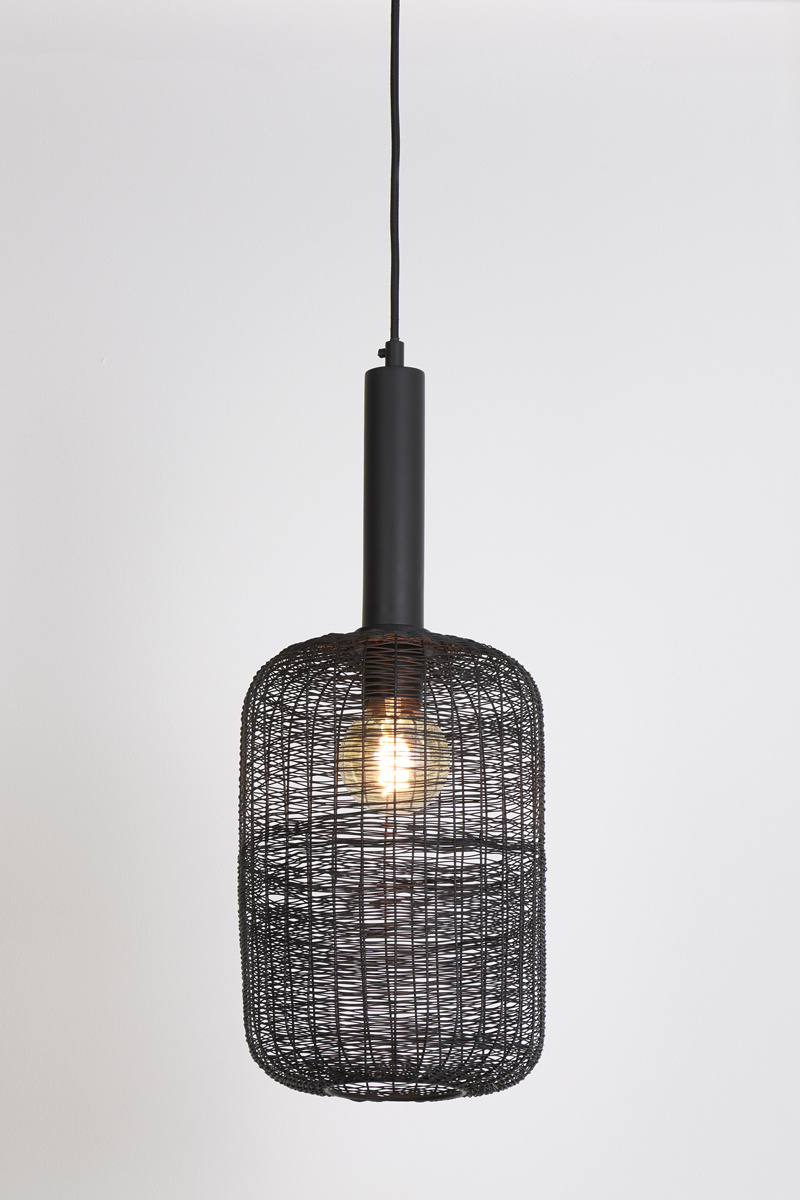 Light & Living - Hanglamp LEKANG - Ø22x55cm - Zwart