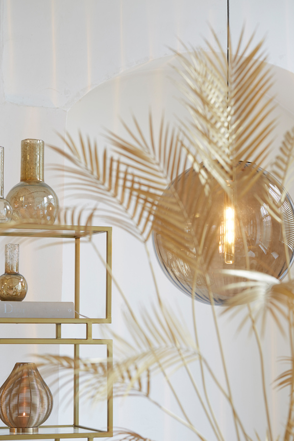 Light & Living - Hanglamp MAGDALA - Ø48x48cm - Bruin