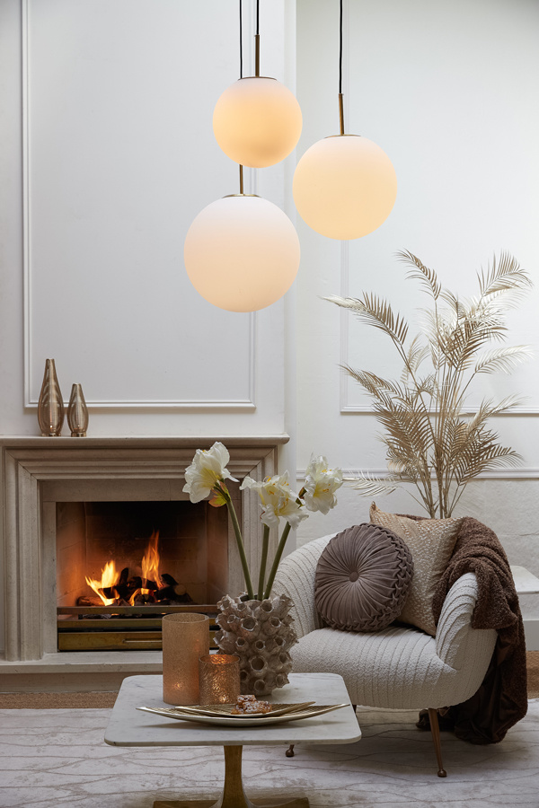 Light & Living - Hanglamp MEDINA - Ø40x40cm - Wit