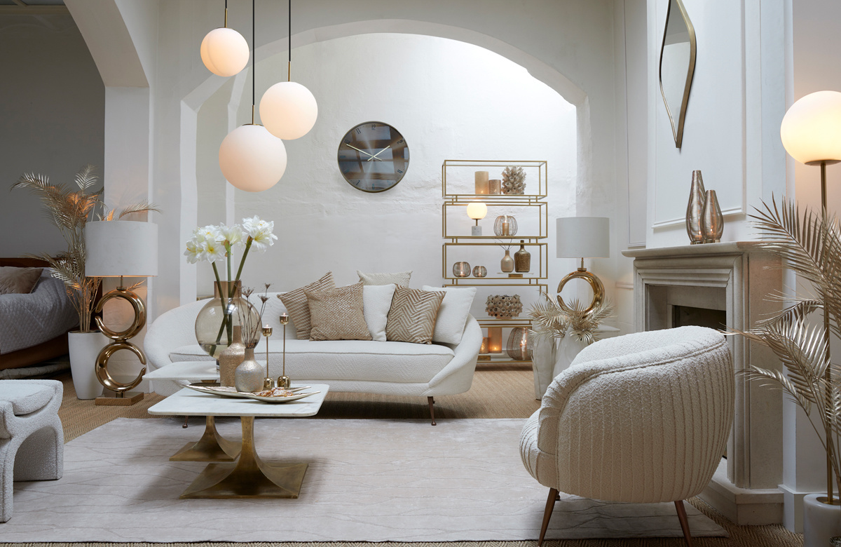 Light & Living - Hanglamp MEDINA - Ø40x40cm - Wit