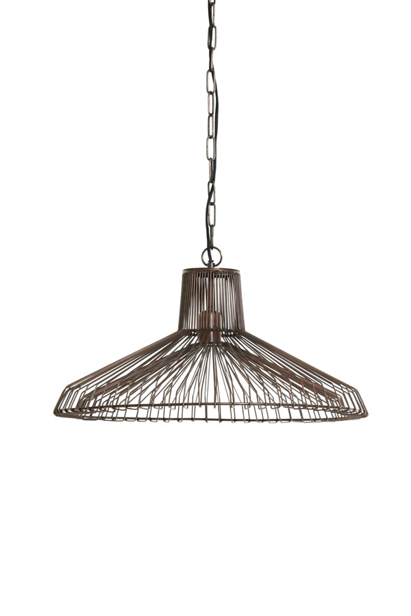Light & Living - Hanglamp KASPER - Bruin - 65x65x37 cm