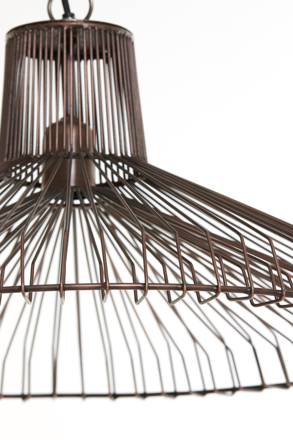 Light & Living - Hanglamp KASPER - Bruin - 65x65x37 cm