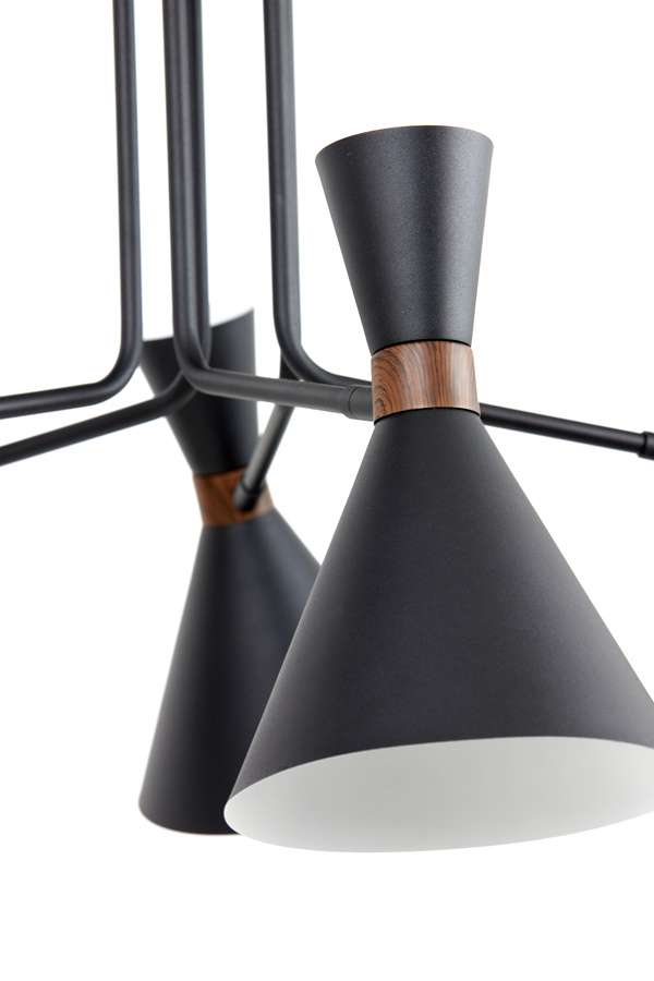 Light & Living - Hanglamp HOODIES - Ø86.5x89cm - Zwart