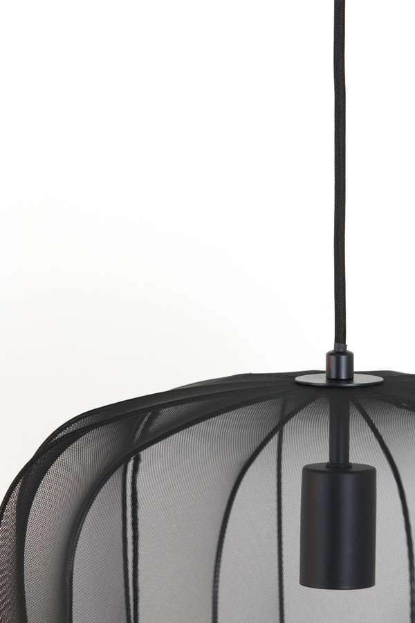 Light & Living - Hanglamp PLUMERIA - Ø40x30cm - Zwart