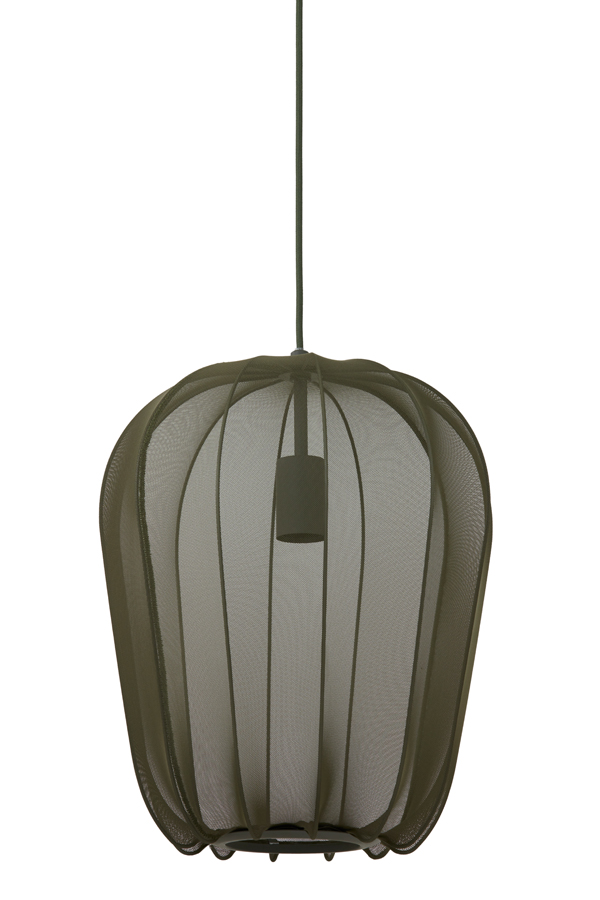 Light & Living - Hanglamp PLUMERIA - Ø34x40cm - Groen