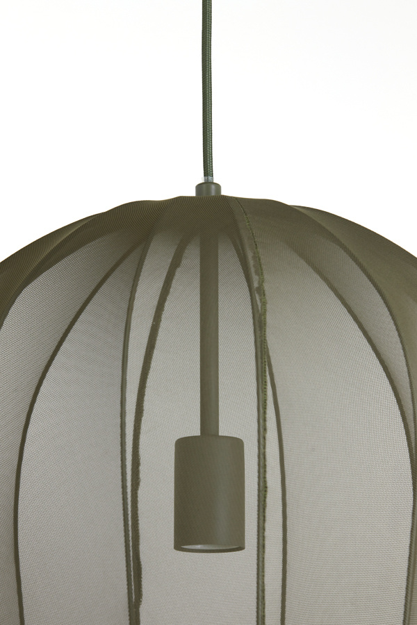 Light & Living - Hanglamp PLUMERIA - Ø42x50cm - Groen