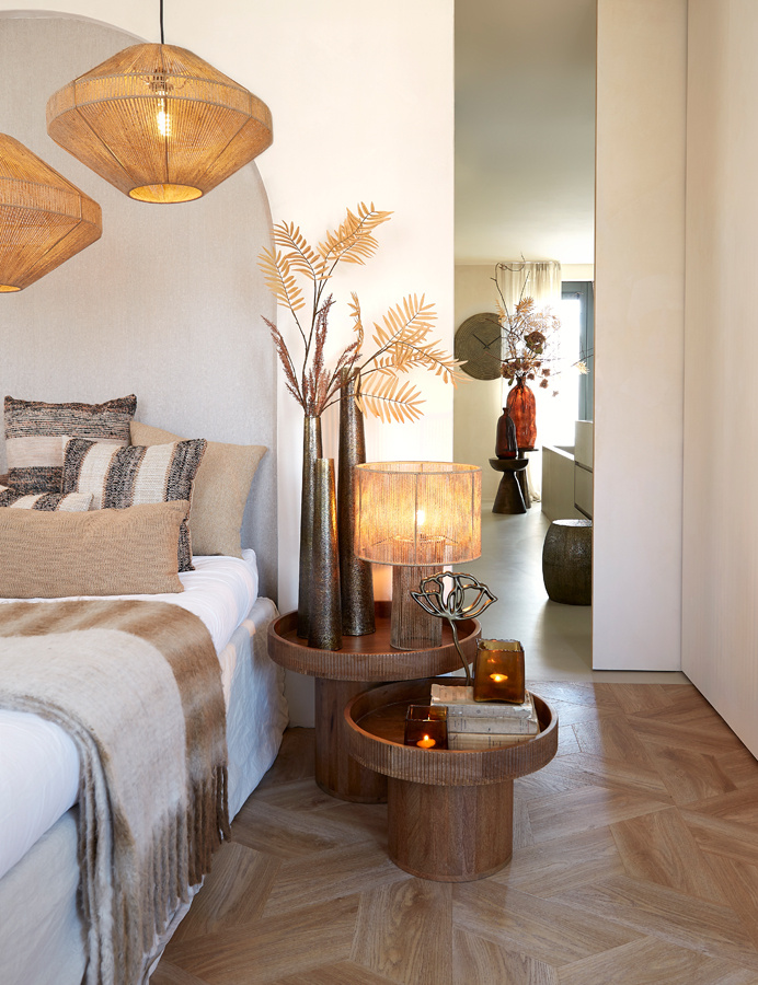 Light & Living - Hanglamp MALLOW - Ø50x31cm - Bruin