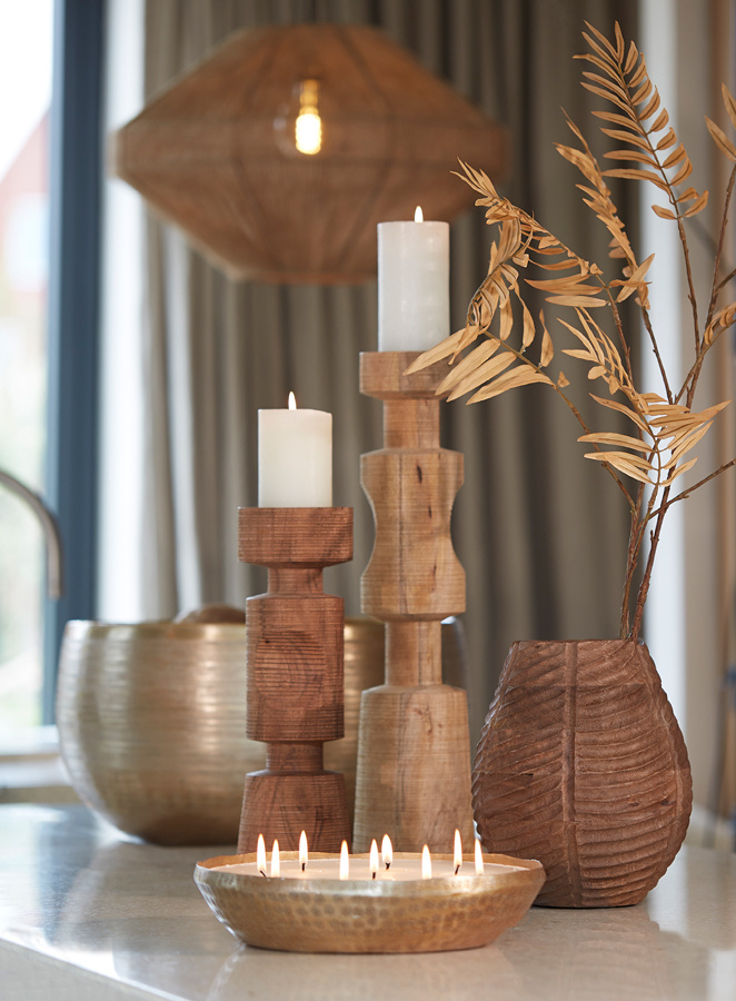 Light & Living - Hanglamp MALLOW - Ø60x37cm - Bruin