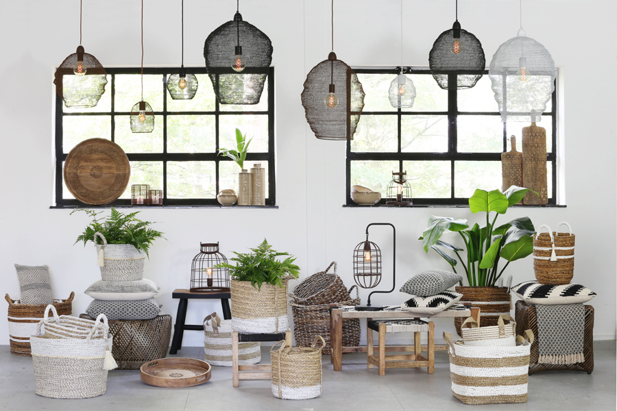 Light & Living - Hanglamp NIKKI - Ø45x60cm - Zwart