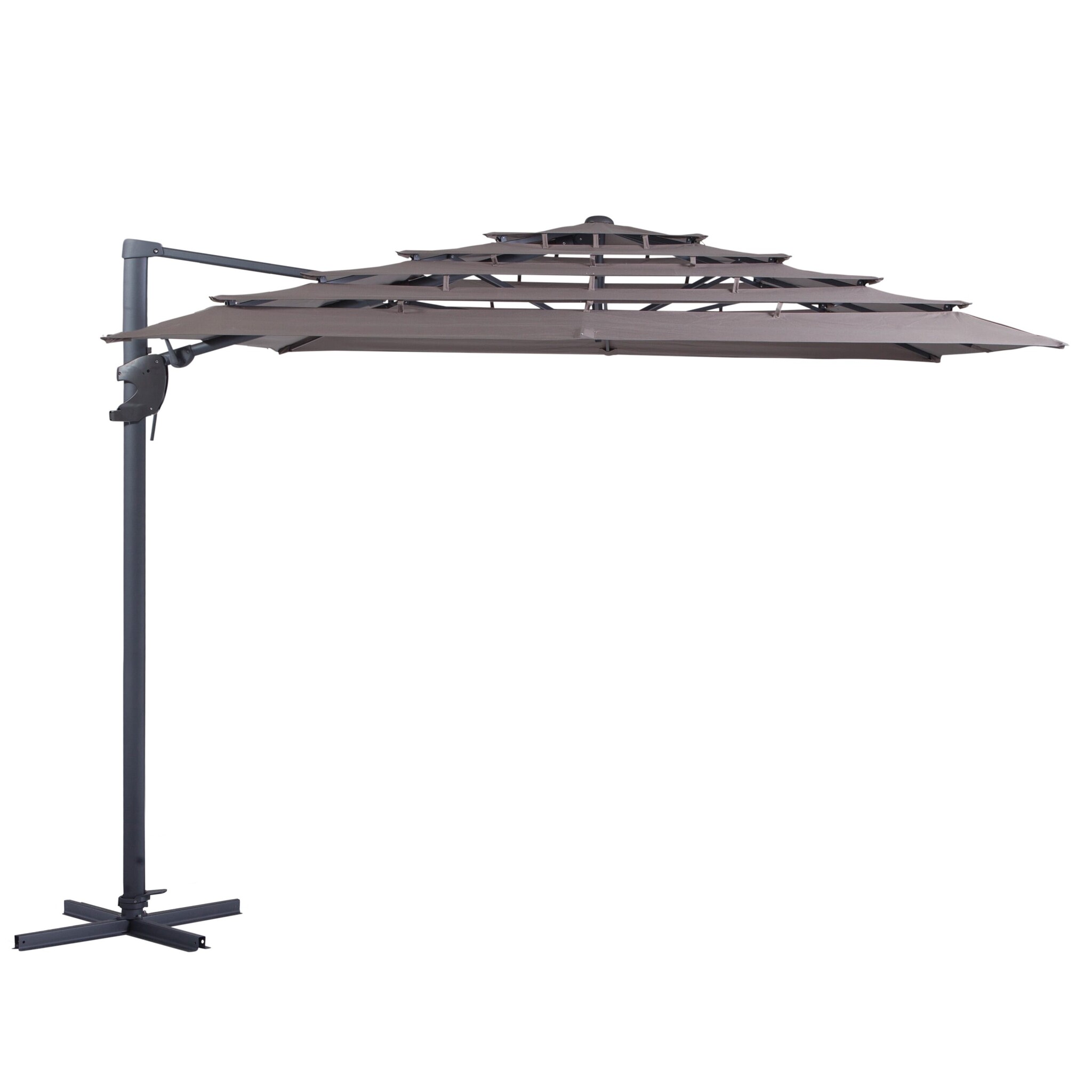 Madison - Parasol Monaco Open Air Taupe - 300x300 - Grijs