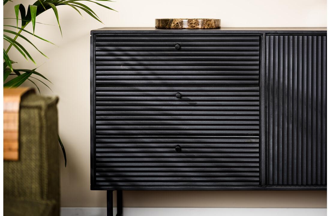 Hoyz Collection - Dressoir B340 Zwart - 160x40x76