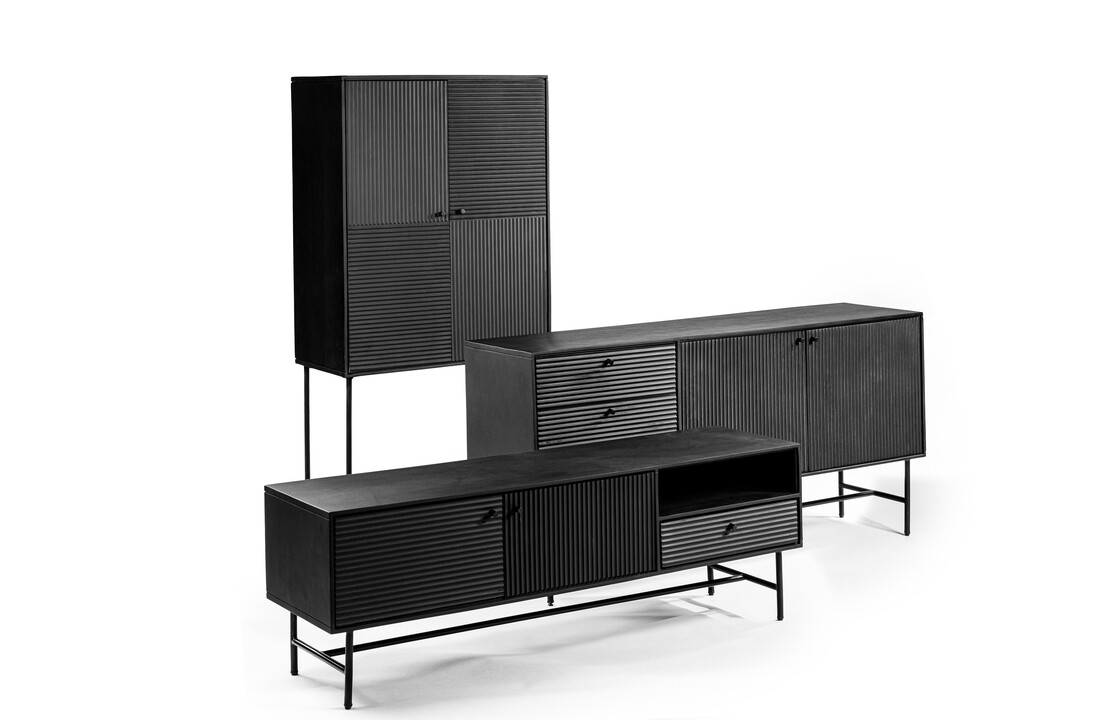 Hoyz Collection - Dressoir B340 Zwart - 160x40x76