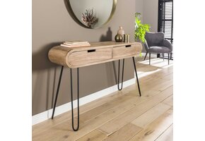 Hoyz - Kaptafel Barrel - 2 Lades - Hout - 120x30x76