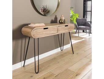 Hoyz - Kaptafel Barrel - 2 Lades - Hout - 120x30x76