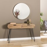 Hoyz - Kaptafel Barrel - 2 Lades - Hout - 120x30x76