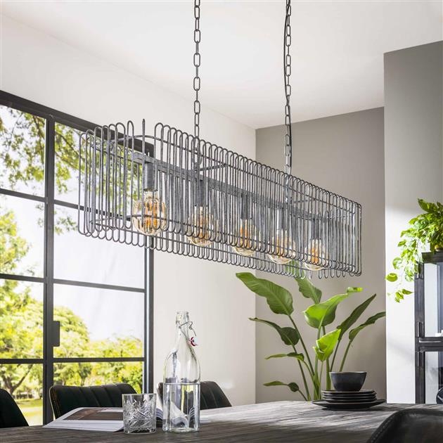 Hoyz - Hanglamp trax 120cm / Oud zilver