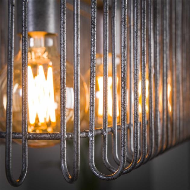 Hoyz - Hanglamp trax 120cm / Oud zilver