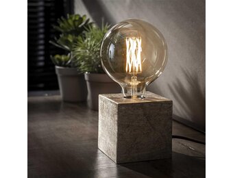 Hoyz - Tafellamp Block - Zwart Nikkel - Industrieel - 10x10x10