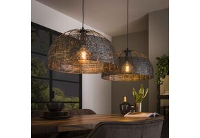 Hoyz - Hanglamp 2L armor Ø60 / Zwart bruin