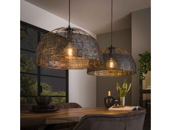 Hoyz - Hanglamp 2L armor Ø60 / Zwart bruin