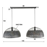 Hoyz - Hanglamp 2L armor Ø60 / Zwart bruin