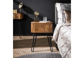 Hoyz - Nachtkastje Wave - 1 Lade - Mango - Zandkleur