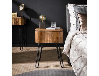 Hoyz - Nachtkastje Wave - 1 Lade - Mango - Zandkleur