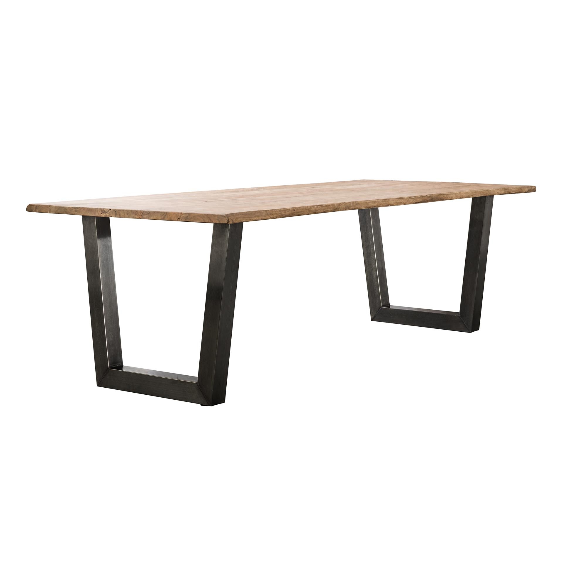 D - Hoyz - Eetkamertafel - Stam - Zwart RVS Onderstel - 240x100x77