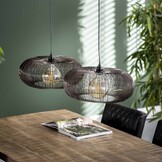 Hoyz - Hanglamp met 2 lampen - Koper kleurig - 150cm - Disk vorm Ø43